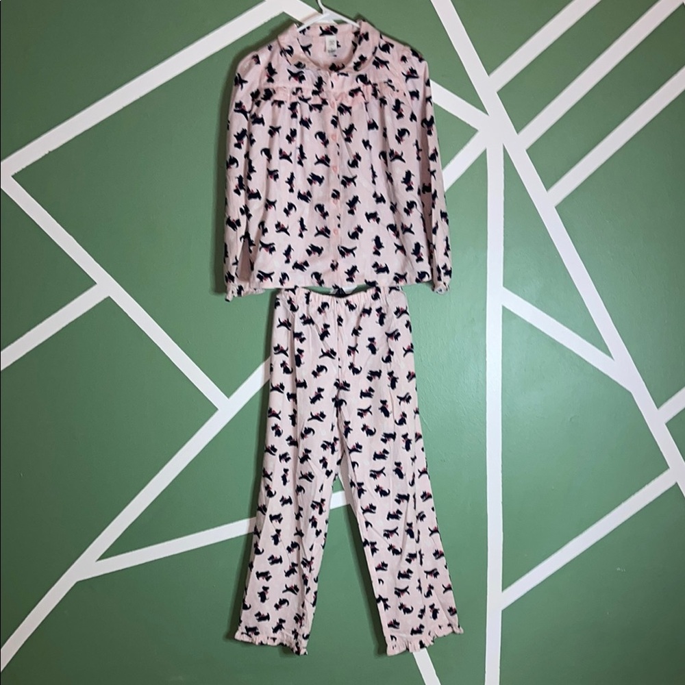 Janie and Jack Pink Pajama Set‎ with Scottish Terrier Design